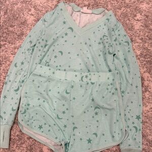 Mint Stars & Moons Pajamas